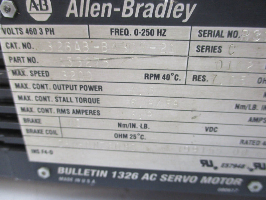 ALLEN BRADLEY 1326AB-B430E-21 SER. C UNMP