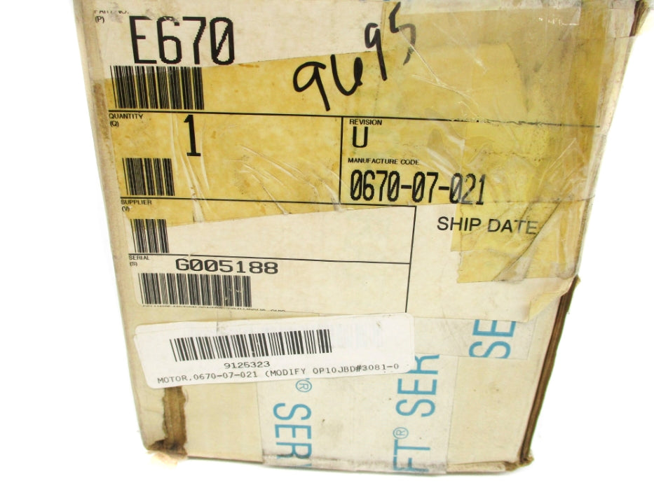 RELIANCE ELECTRIC E670 0670-07-021 NSMP