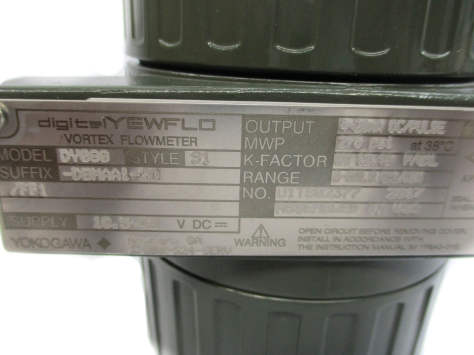 YOKOGAWA DY080-DBMAA1-2D/FF1 275PSI NSMP