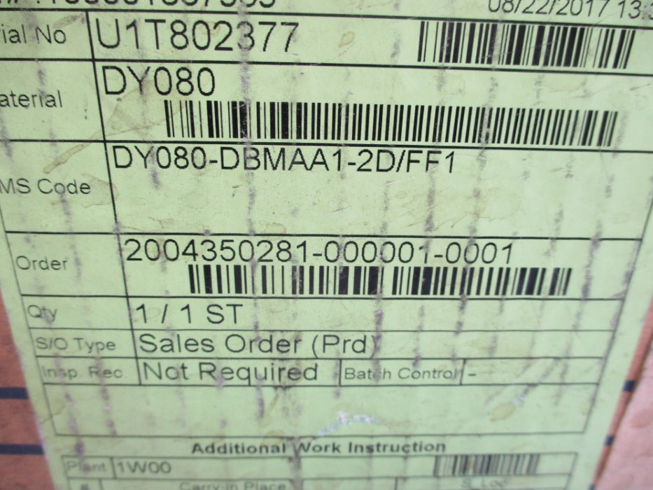 YOKOGAWA DY080-DBMAA1-2D/FF1 275PSI NSMP