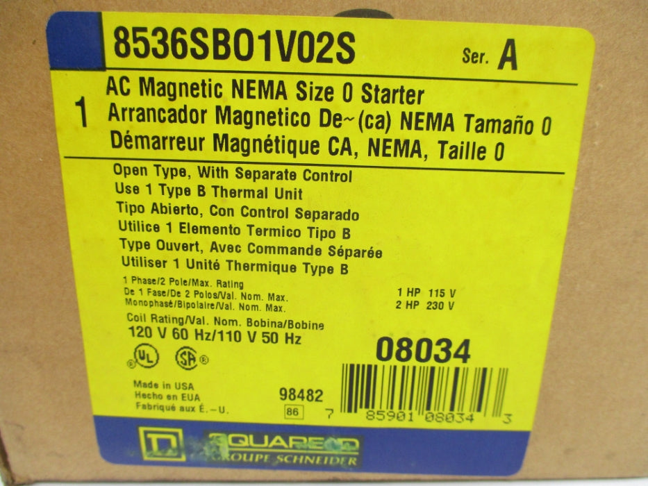 SQUARE D 8536SBO1V02S SER. A NSMP