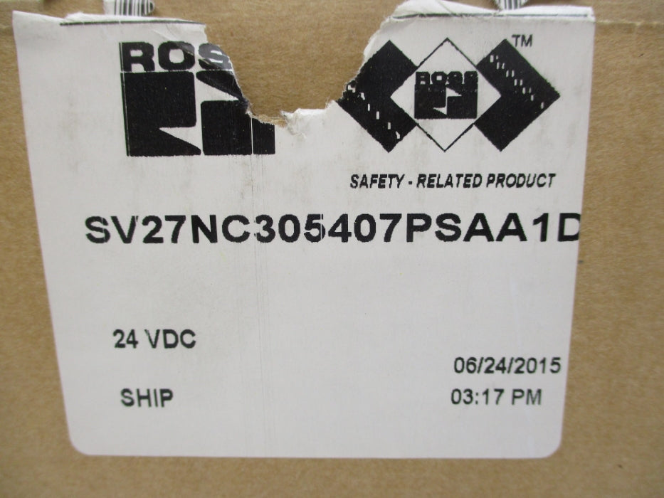 ROSS CONTROLS SV27NC305407PSAA1D 24VDC NSMP