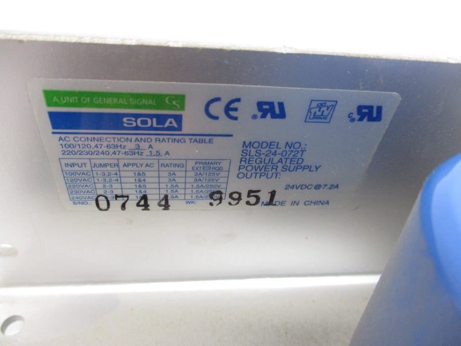 SOLA SLS-24-072T 240VAC 1.5A NSNP