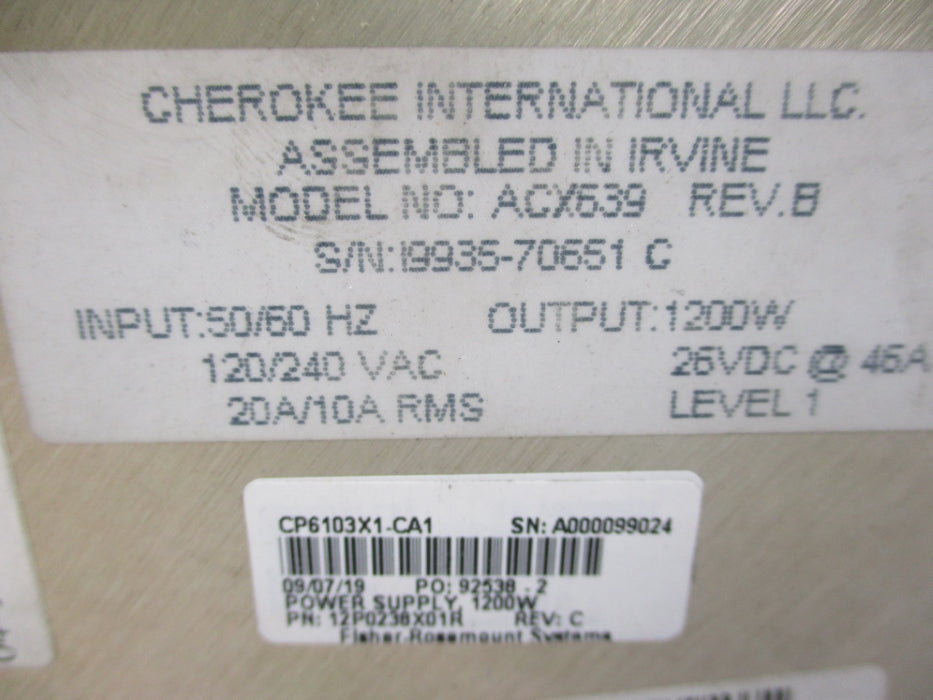 CHEROKEE INTERNATIONAL ACX639 UNMP