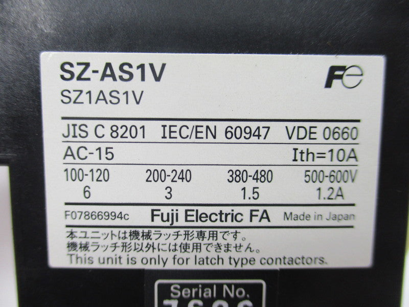 FUJI ELECTRIC JISC8201 SZ-AS1V NSNP