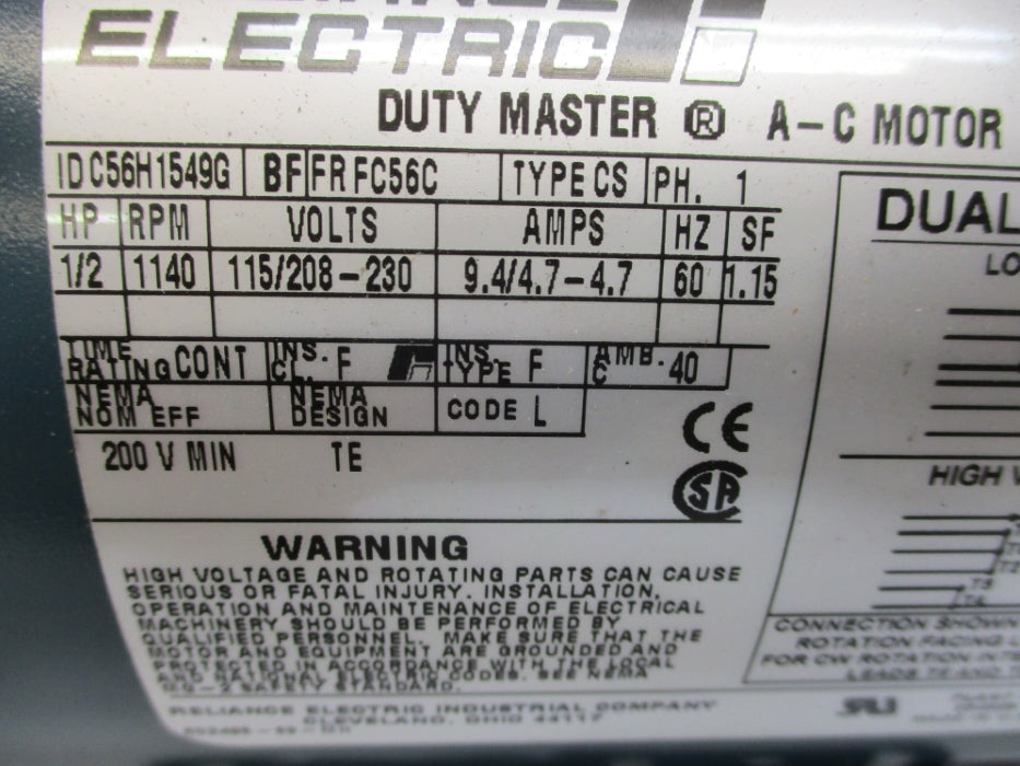 RELIANCE ELECTRIC C56G1549G NSMP