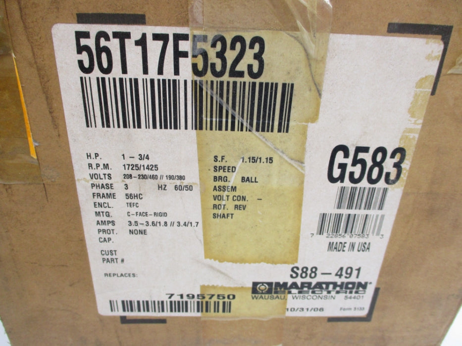 MARATHON ELECTRIC G583 56T17F5323J NSMP