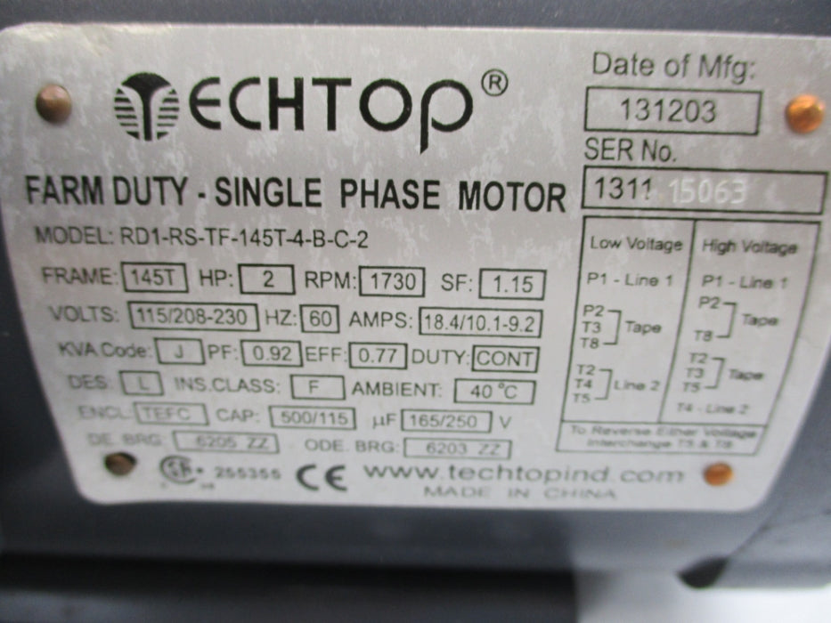 TECHTOP RD1-RS-TF-145T-4-B-C-2 NSMP