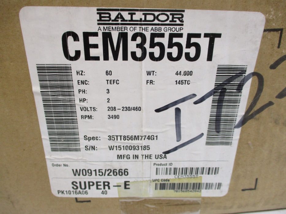 BALDOR CEM3555T SER. F NSMP