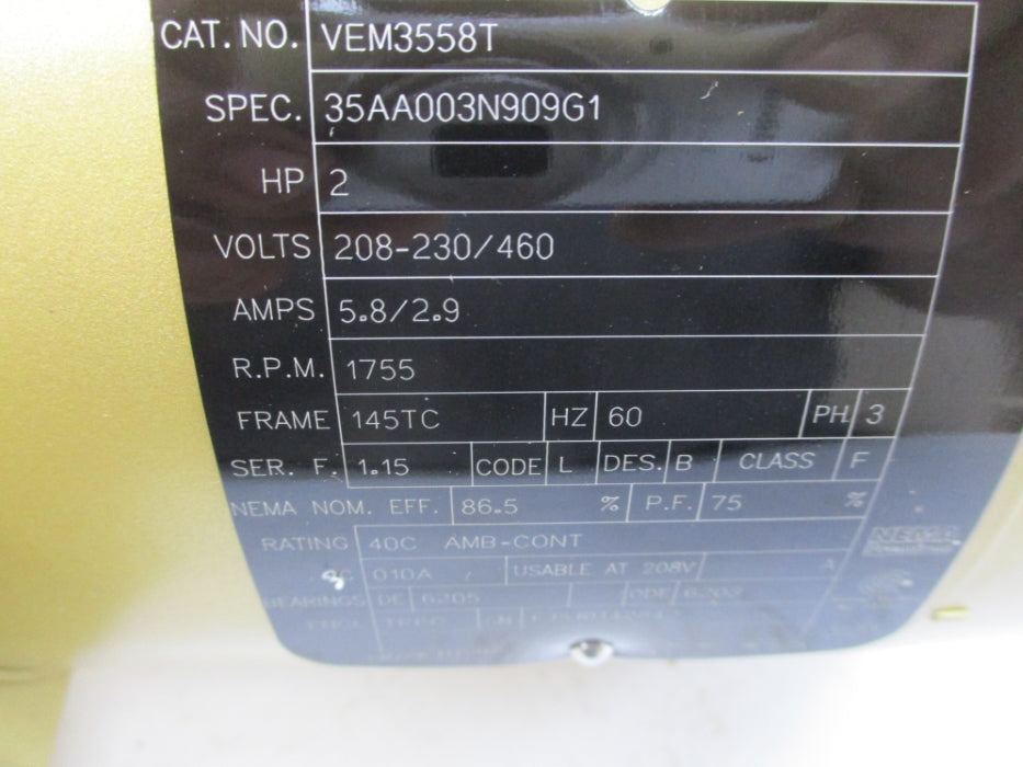 BALDOR VEM3558T SER. F NSMP