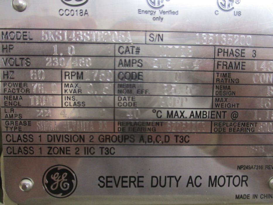GENERAL ELECTRIC 5KS143STE205 NSMP
