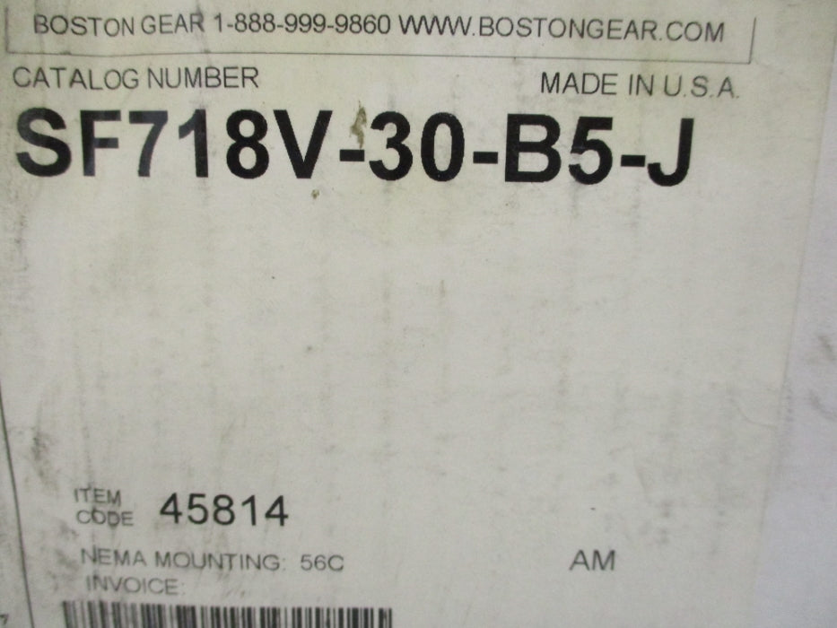BOSTON GEAR SF718V-30-B5-J NSMP