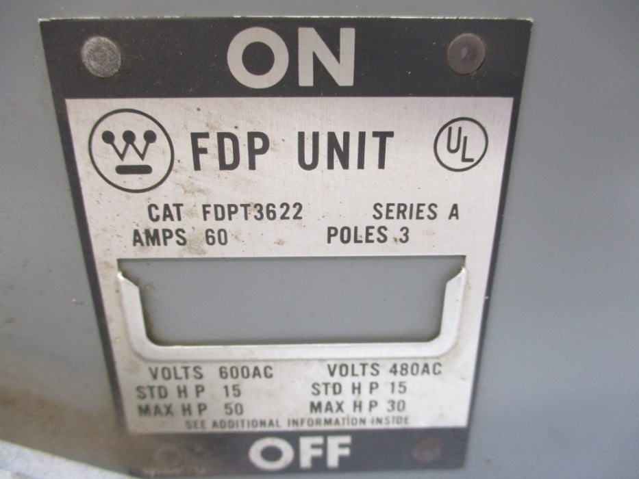 WESTINGHOUSE FDPT3622 SER. A UNMP