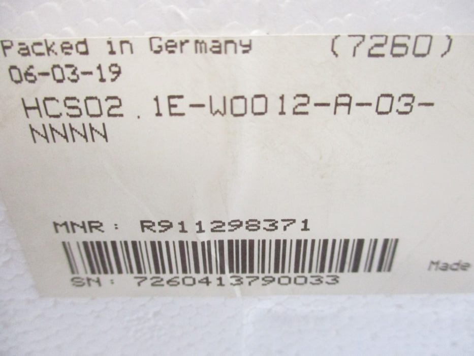 REXROTH R911298371 HCS02.1E-W0012-A-03-NNNN NSMP