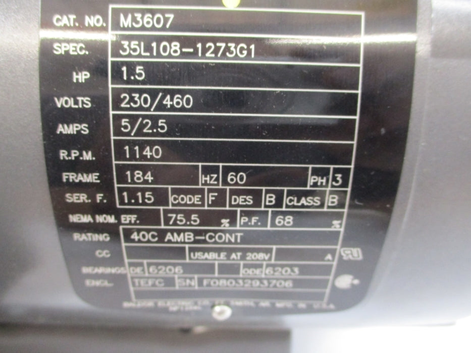 BALDOR M3607 SER. F NSMP
