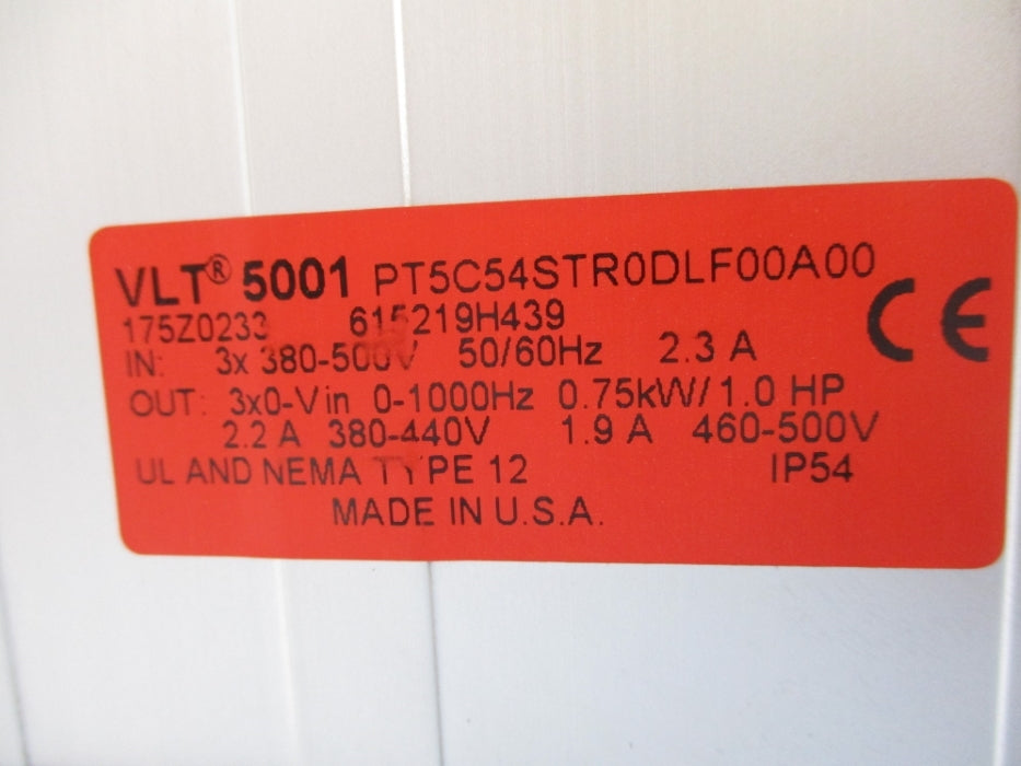 DANFOSS VLT5001PT5C54STR0DLF00A00 175Z0233 NSNP