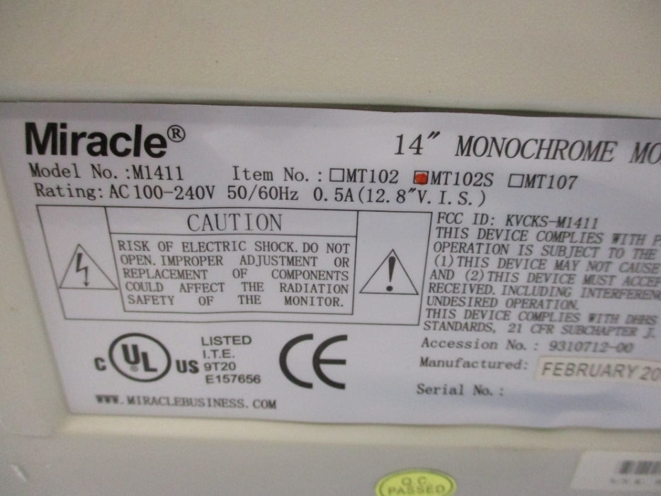 MIRACLE M1411 MT102S NSNP