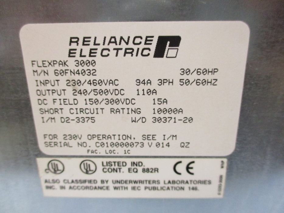 RELIANCE ELECTRIC 60FN4032 NSNP