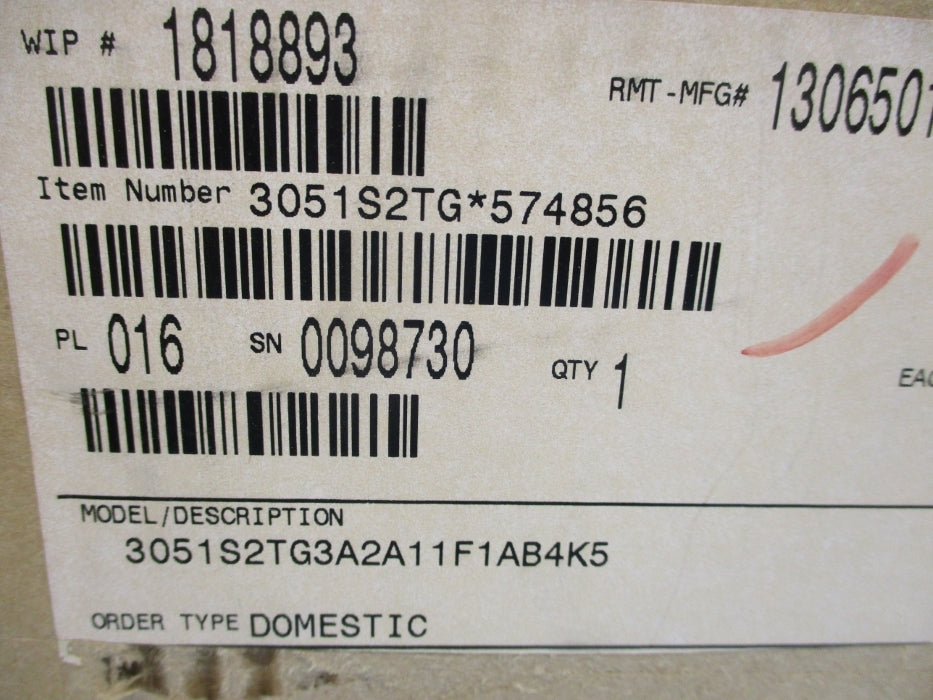 ROSEMOUNT 3051S2TG3A2A11F1AB4K5 0-200PSI NSMP
