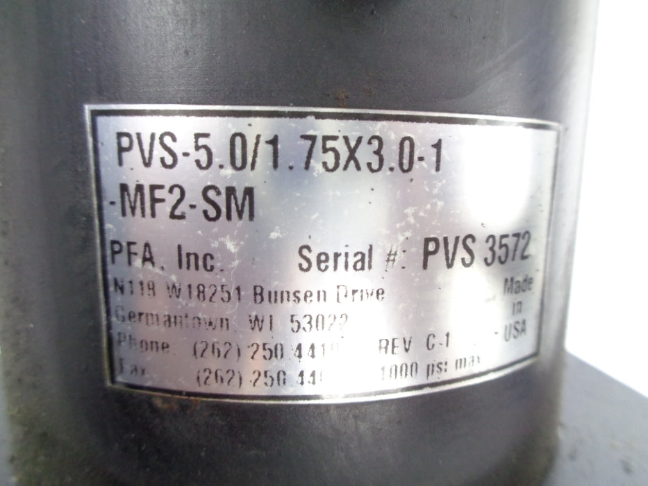 PFA PVS-5.0/1.75X3.01-1MF2-SM 1000PSI UNMP