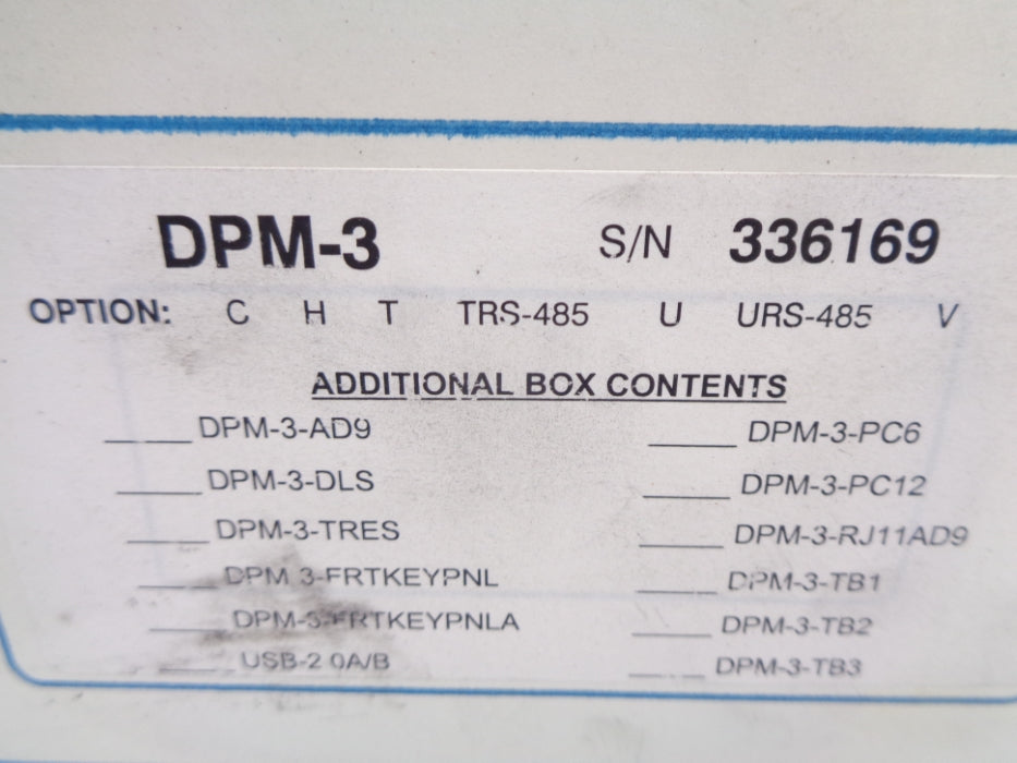 TRANSDUCER TECHNIQUES DPM-3 32VAC NSMP