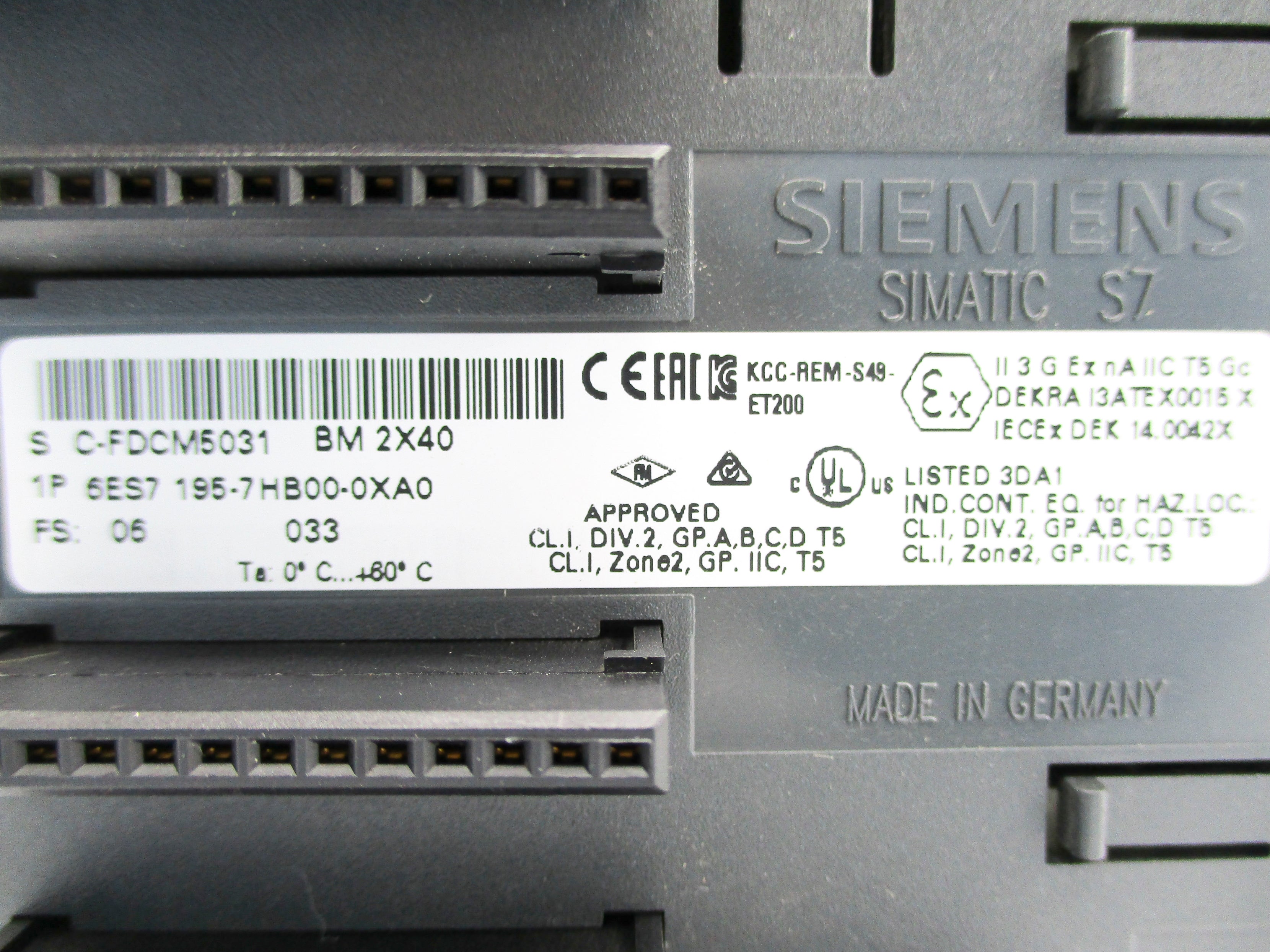 SIEMENS 6ES7195-7HB00-0XA0 NUPI