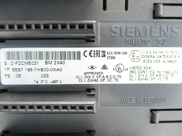 SIEMENS 6ES7195-7HB00-0XA0 NUPI
