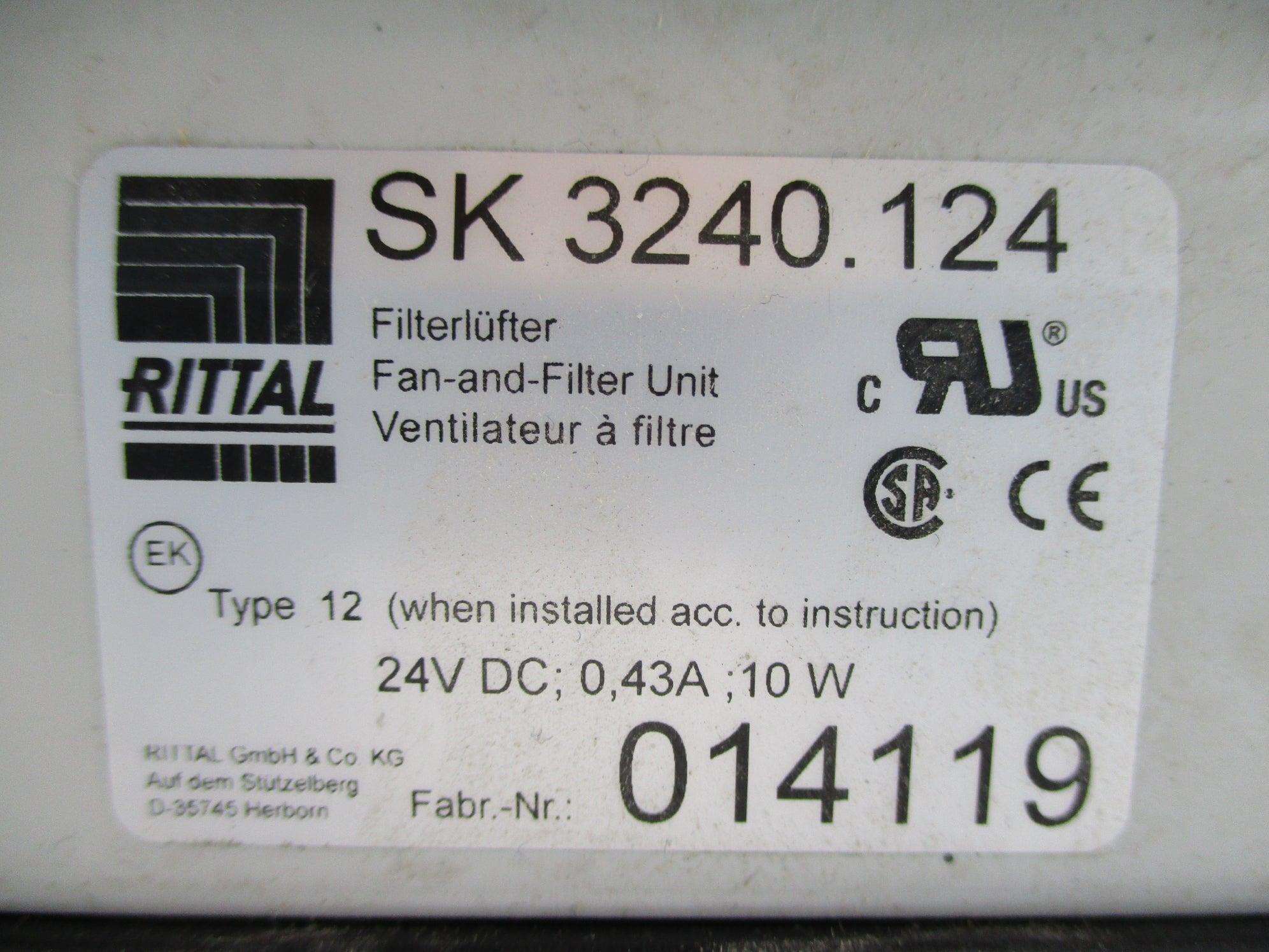 RITTAL SK3240.124 NUPI