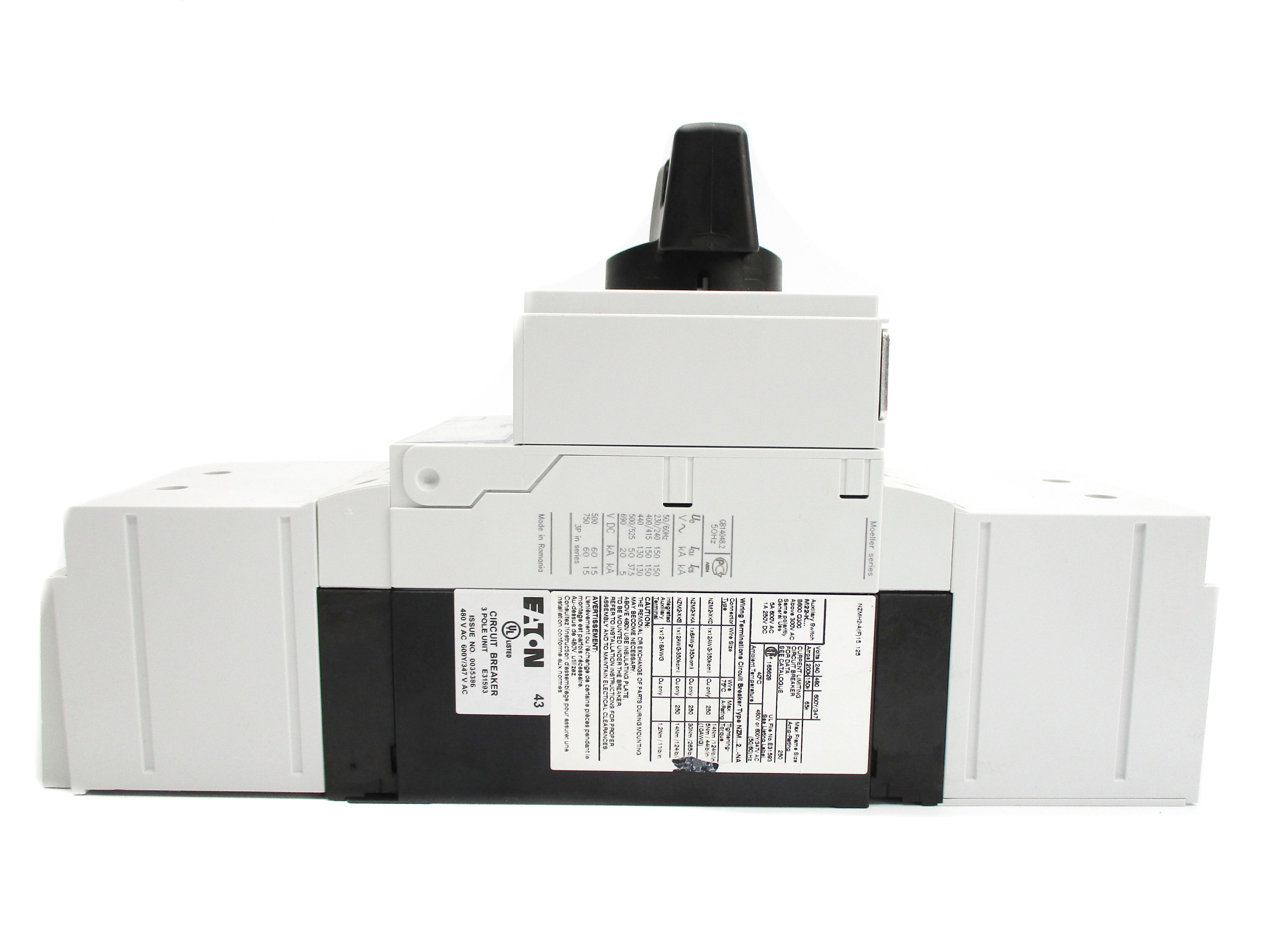 EATON NZMH2-A100-NA 100A 480VAC NUPI
