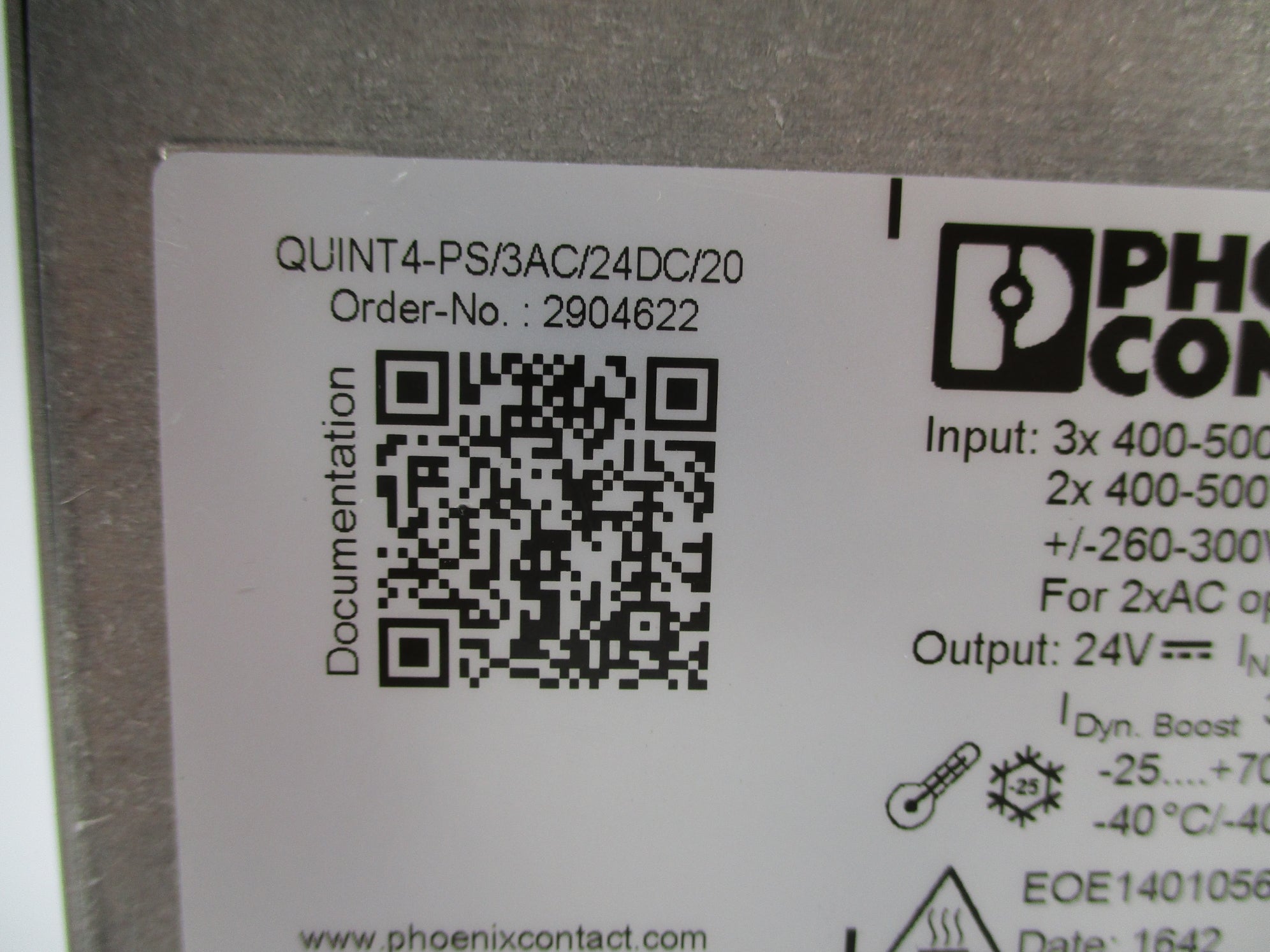 PHOENIX CONTACT QUINT4-PS/3AC/24DC/20 NUPI