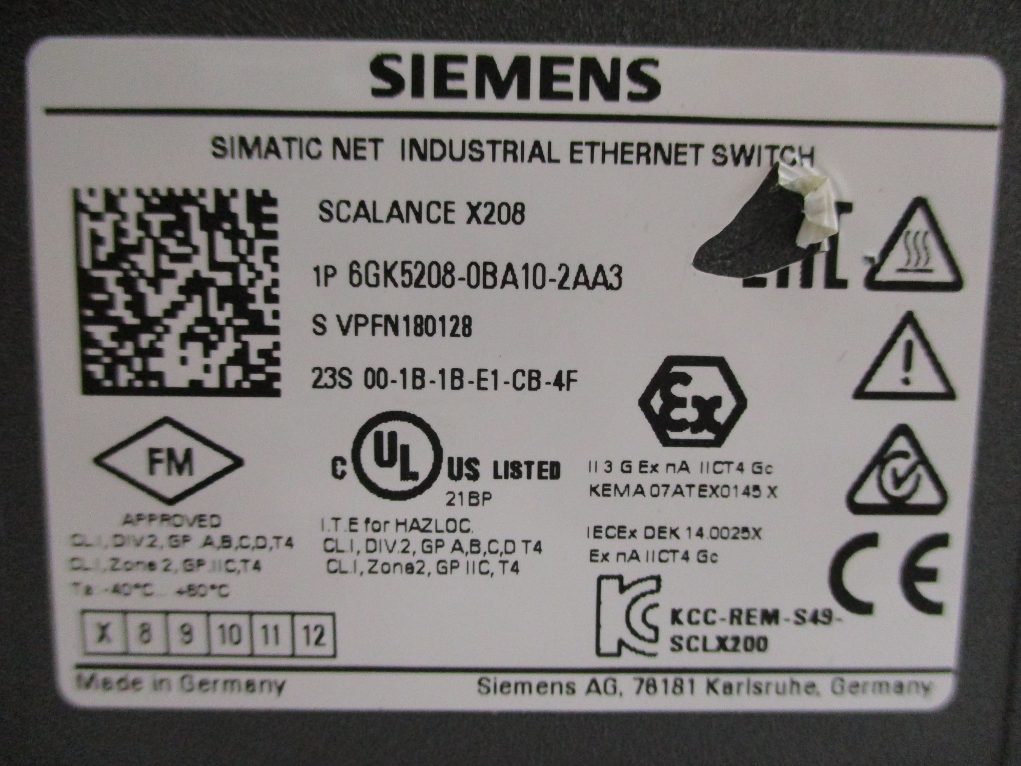 SIEMENS 6GK5208-0BA10-2AA3 NUPI
