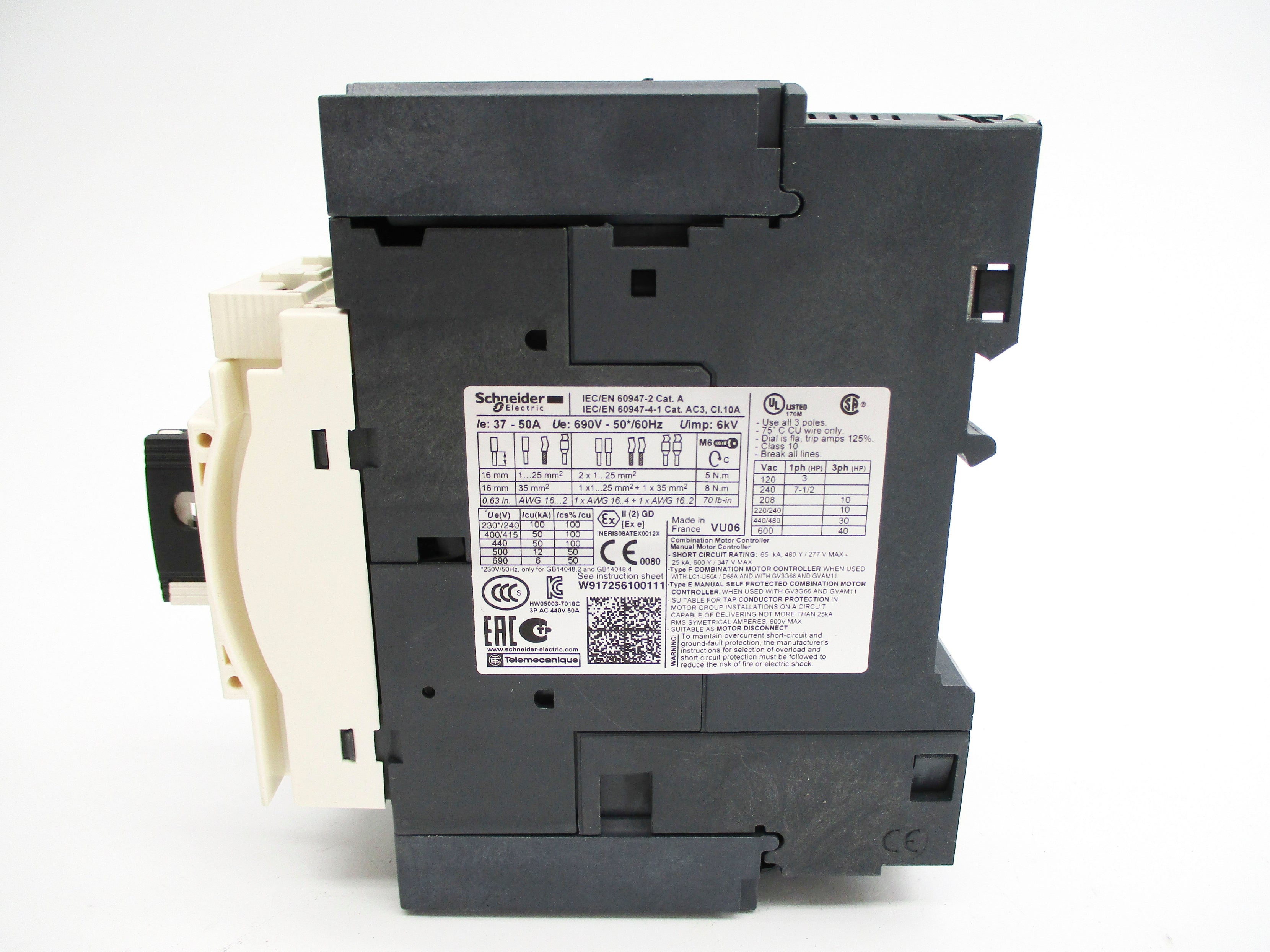 SCHNEIDER ELECTRIC GV3P50 37-50A NUPI