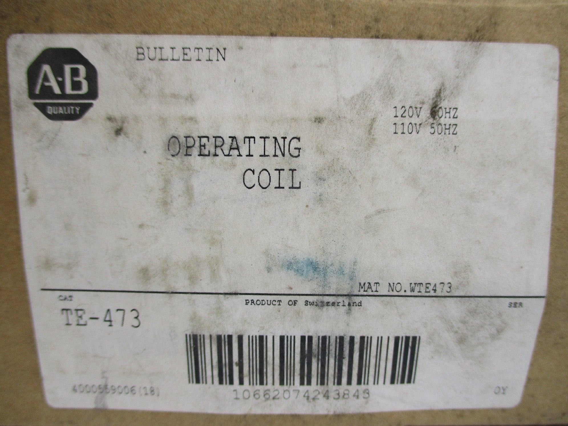 ALLEN BRADLEY TE-473 (BR/WH) NSMP