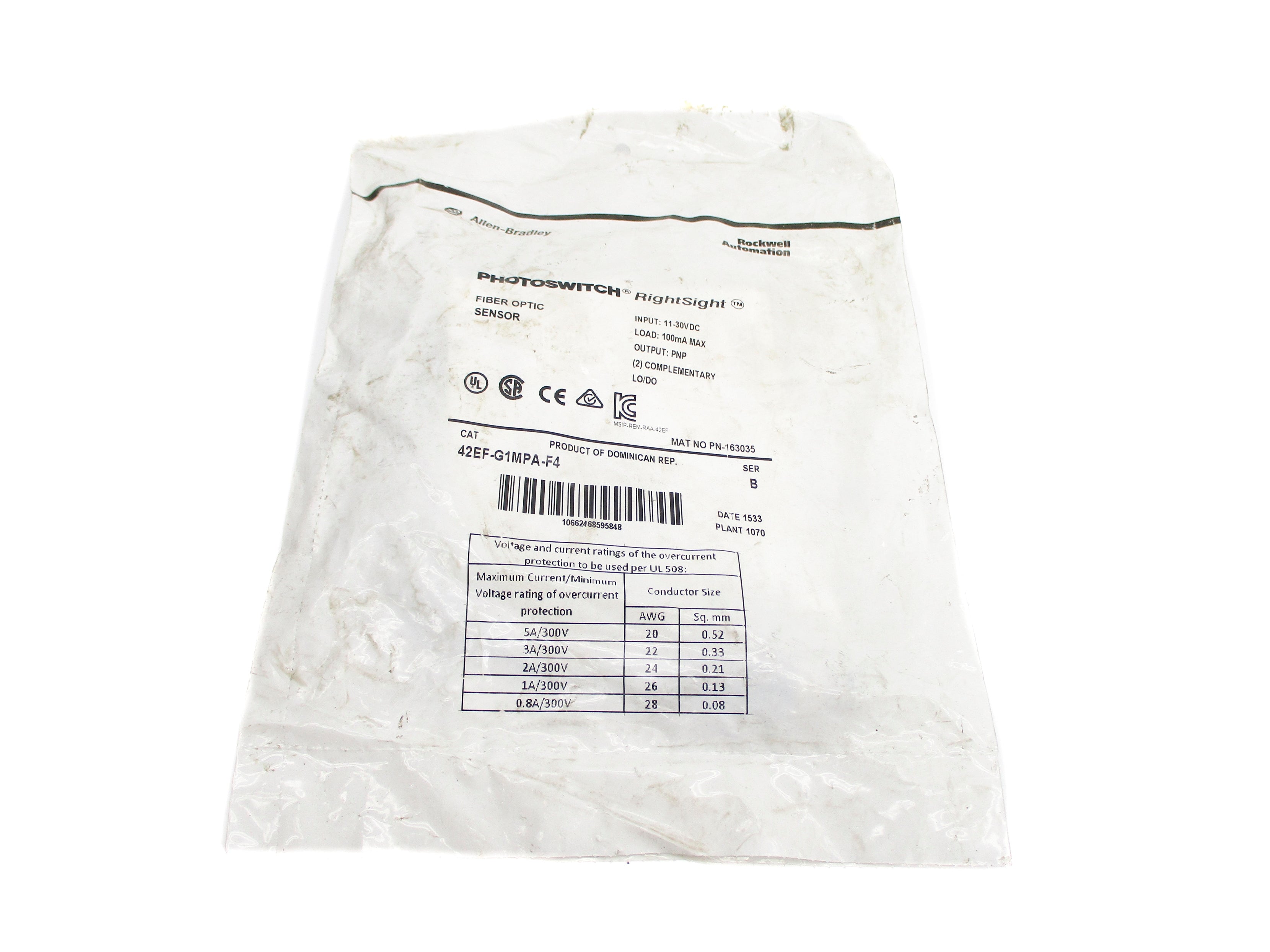 ALLEN BRADLEY 42EF-G1MPA-F4 SER. B NSMP