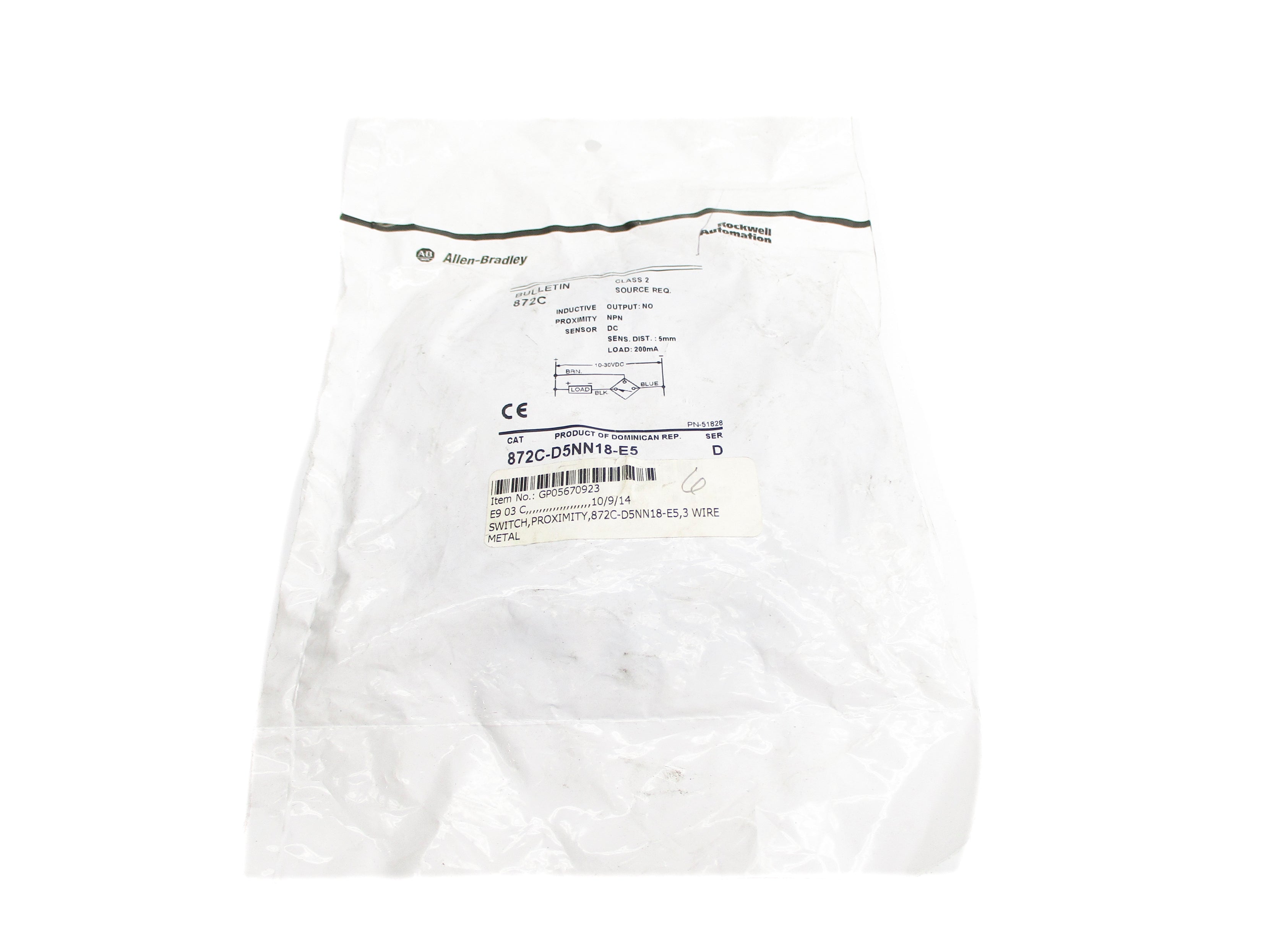 INDUSTRIAL SPARE PART 872C-D5NN18-E5 SER. D NSMP