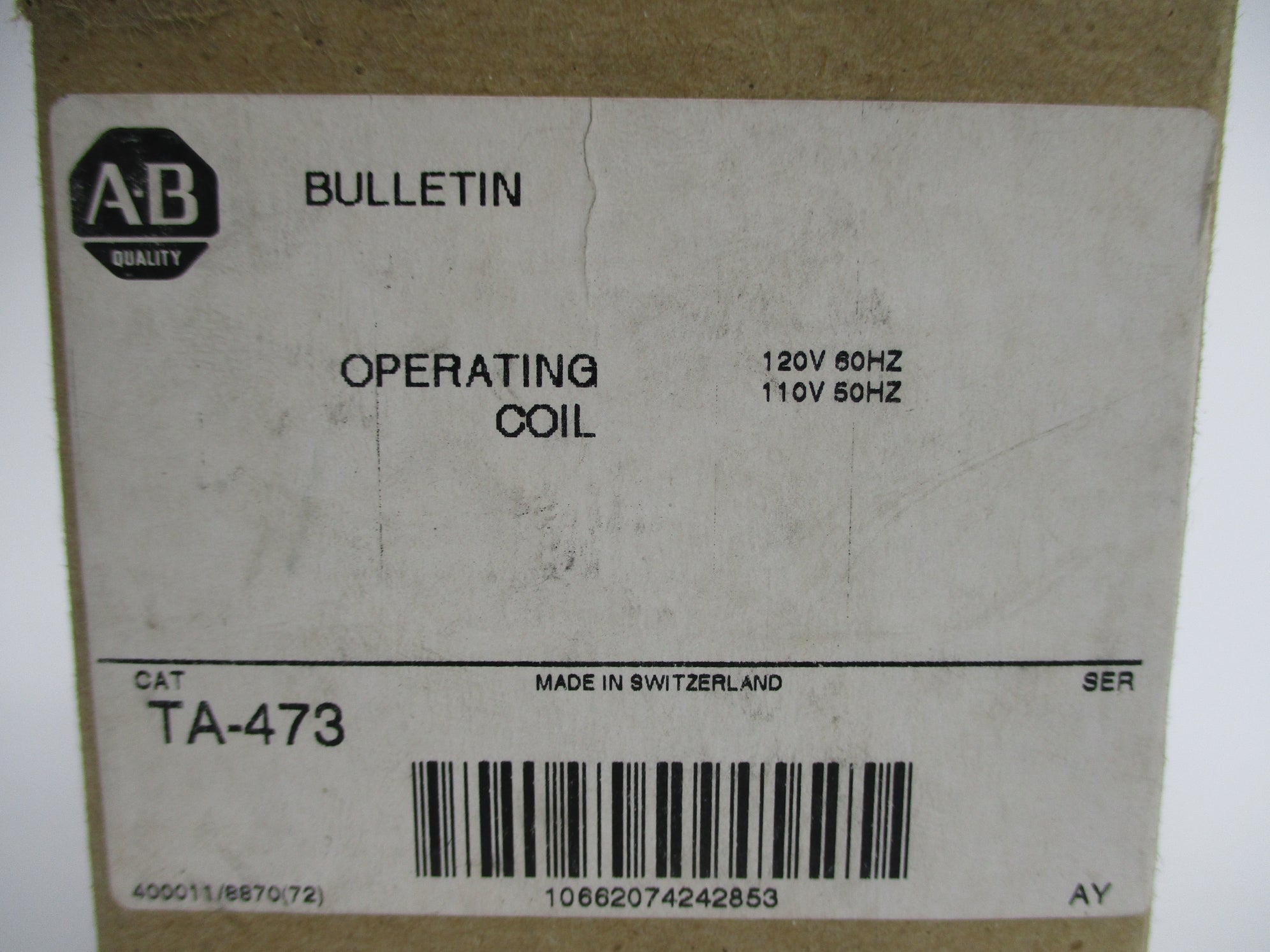 ALLEN BRADLEY TA-473 (BR/WH) NSMP