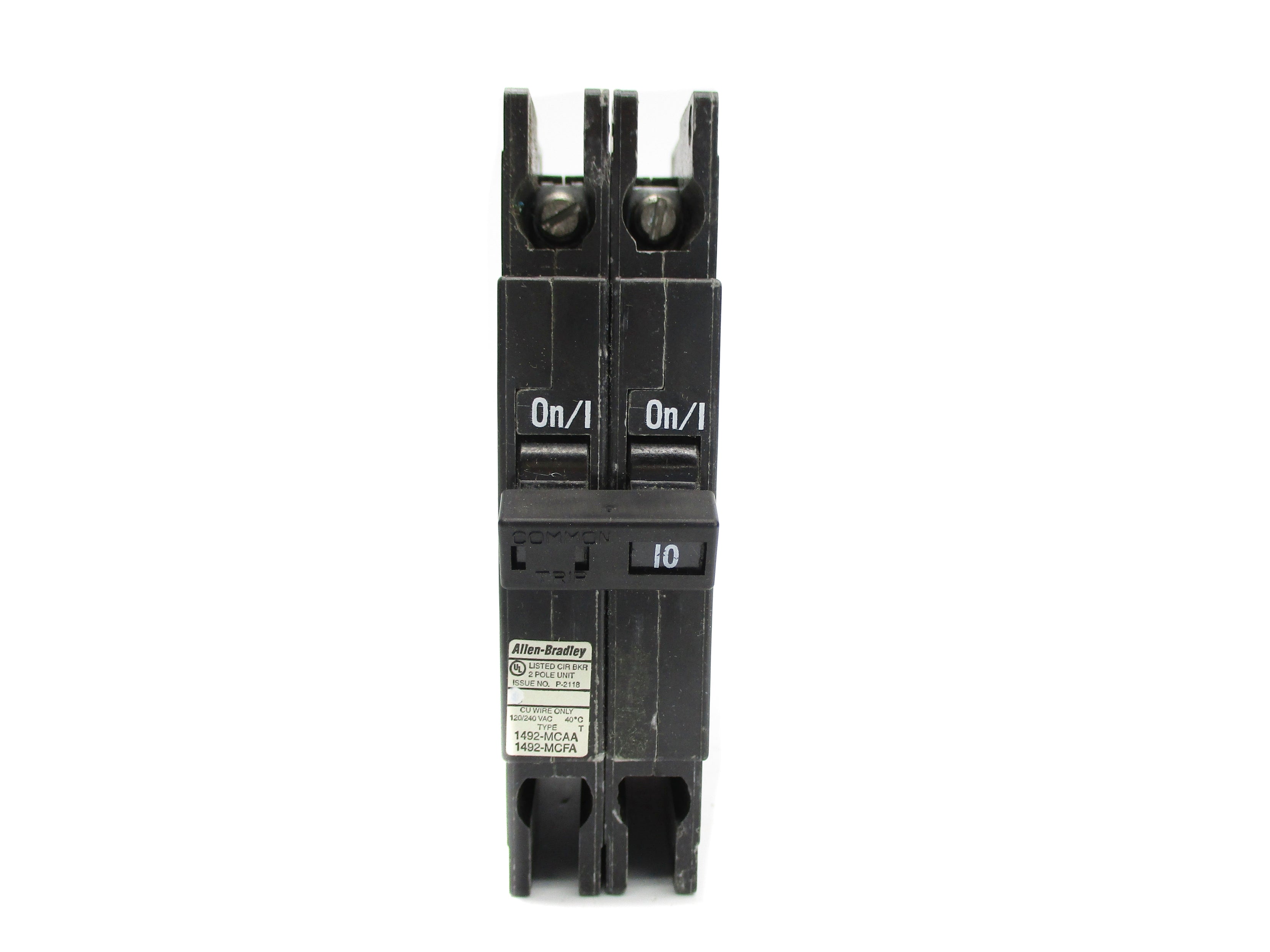 ALLEN BRADLEY 1492-MCAA210 SER. A 10A 120/240V UNMP