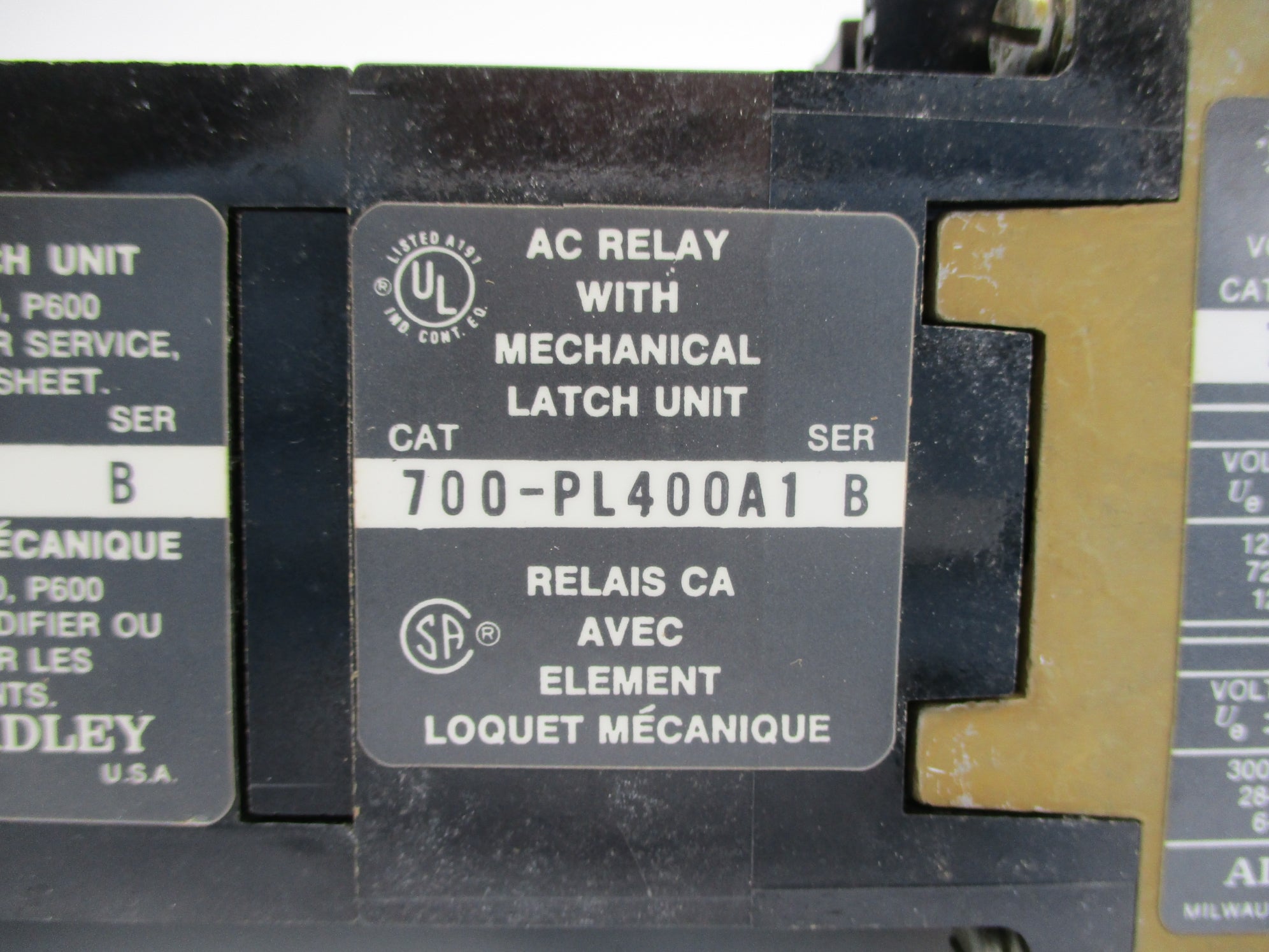 INDUSTRIAL SPARE PART 700-PL400A1 SER. B 110/120V UNMP