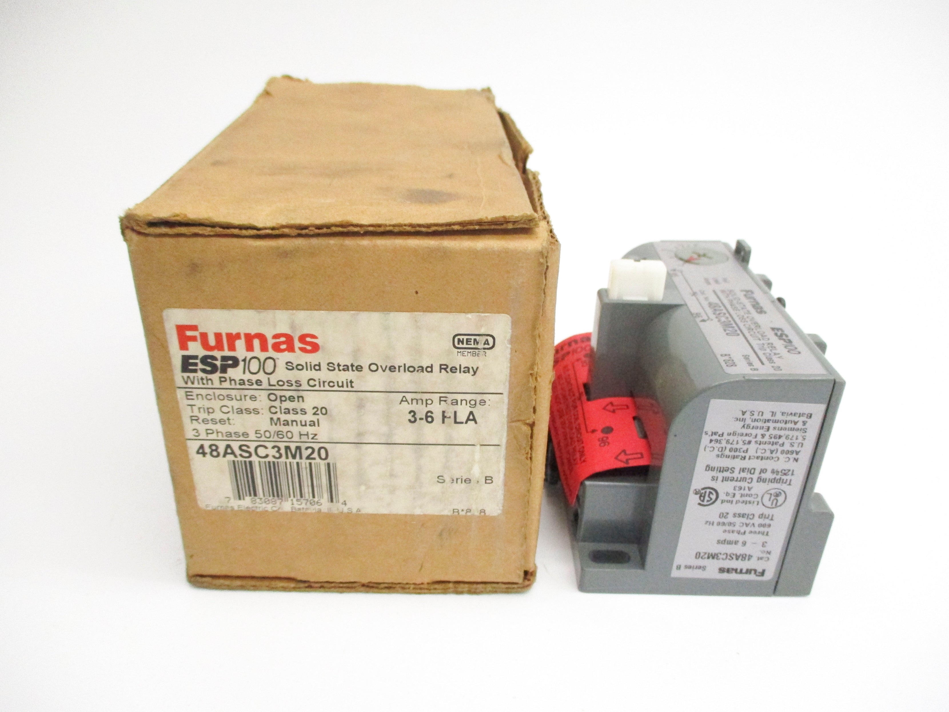 FURNAS 48ASC3M20 SER. B 3-6A 600VAC NSMP