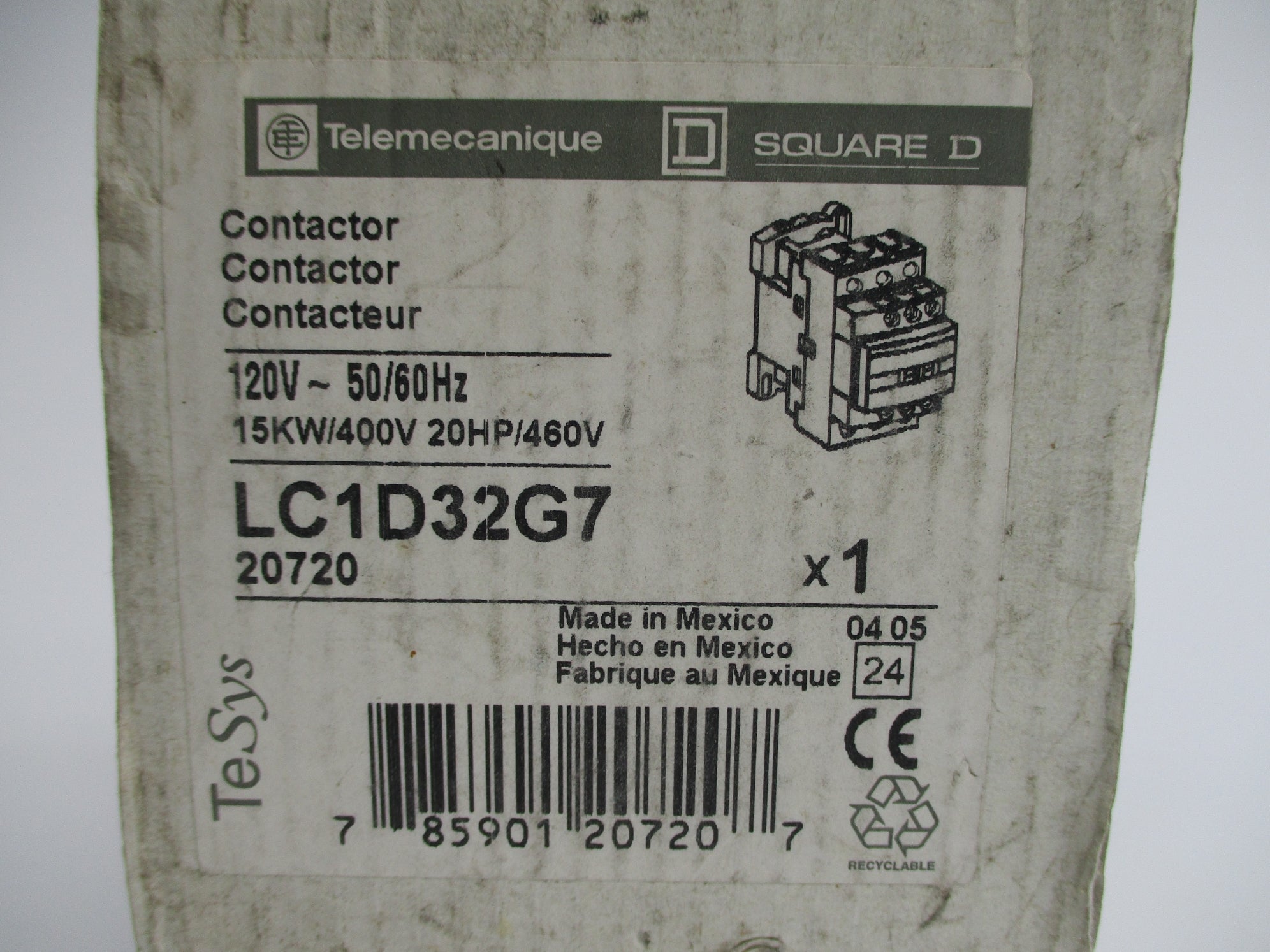 TELEMECANIQUE LC1D32G7 120V NSMP