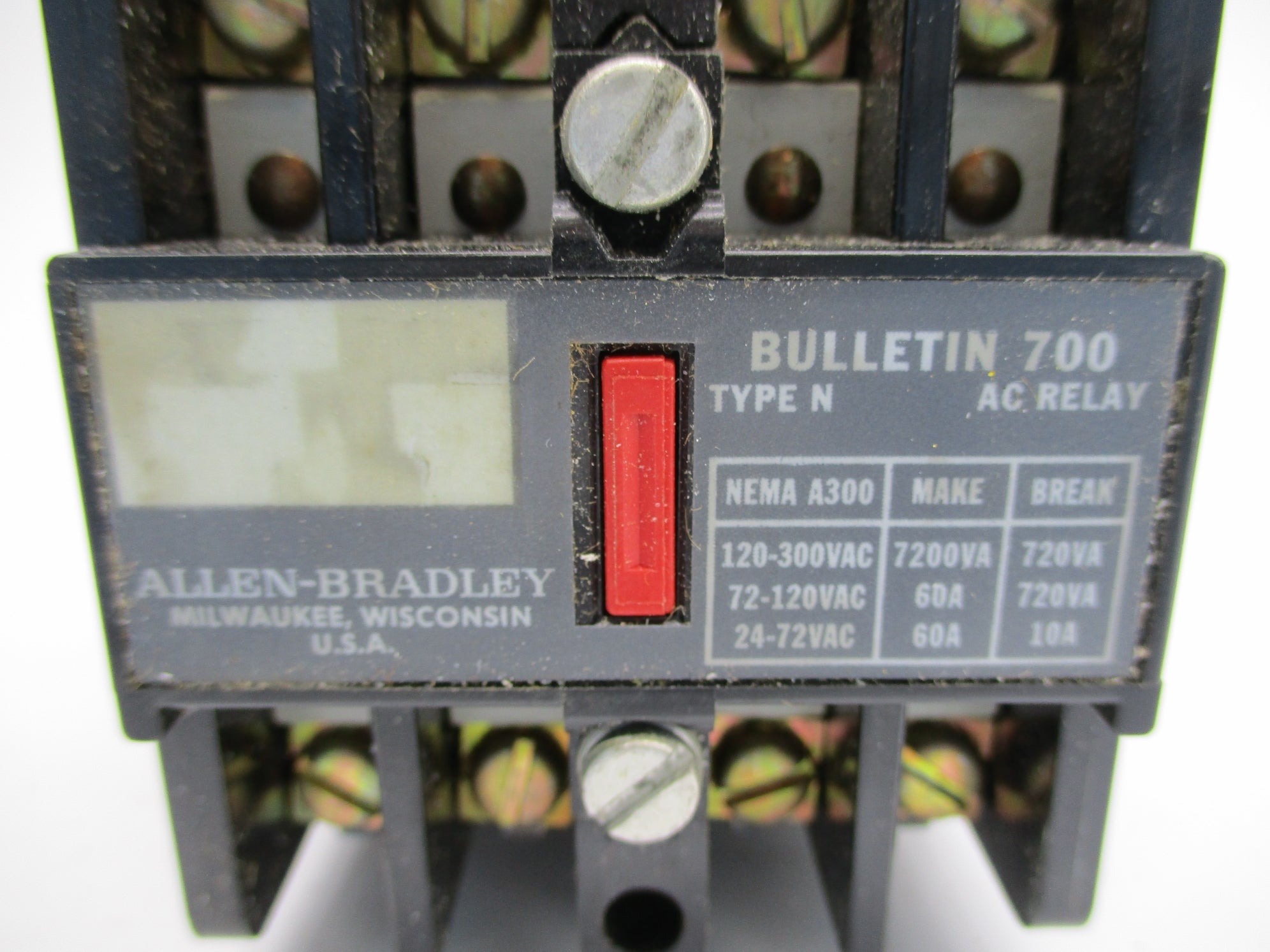 ALLEN BRADLEY 700-N800A1 SER. C 110/120V (AS PICTURED1) UNMP