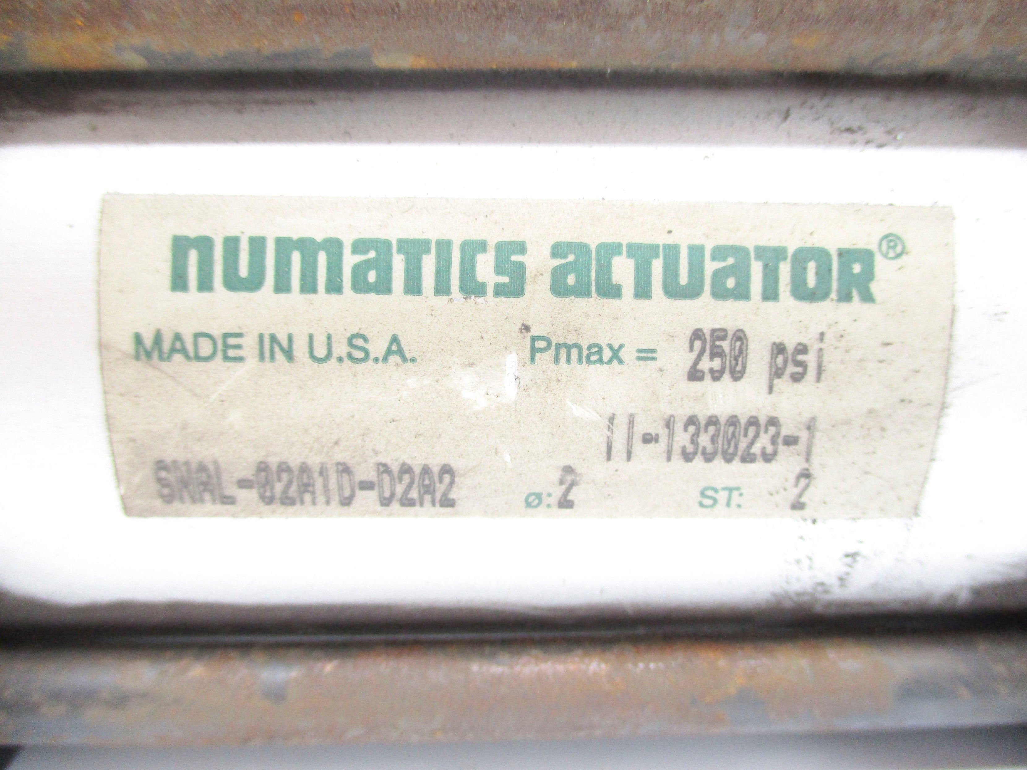 NUMATICS SNAL-02A1D-D2A2 250PSI UNMP