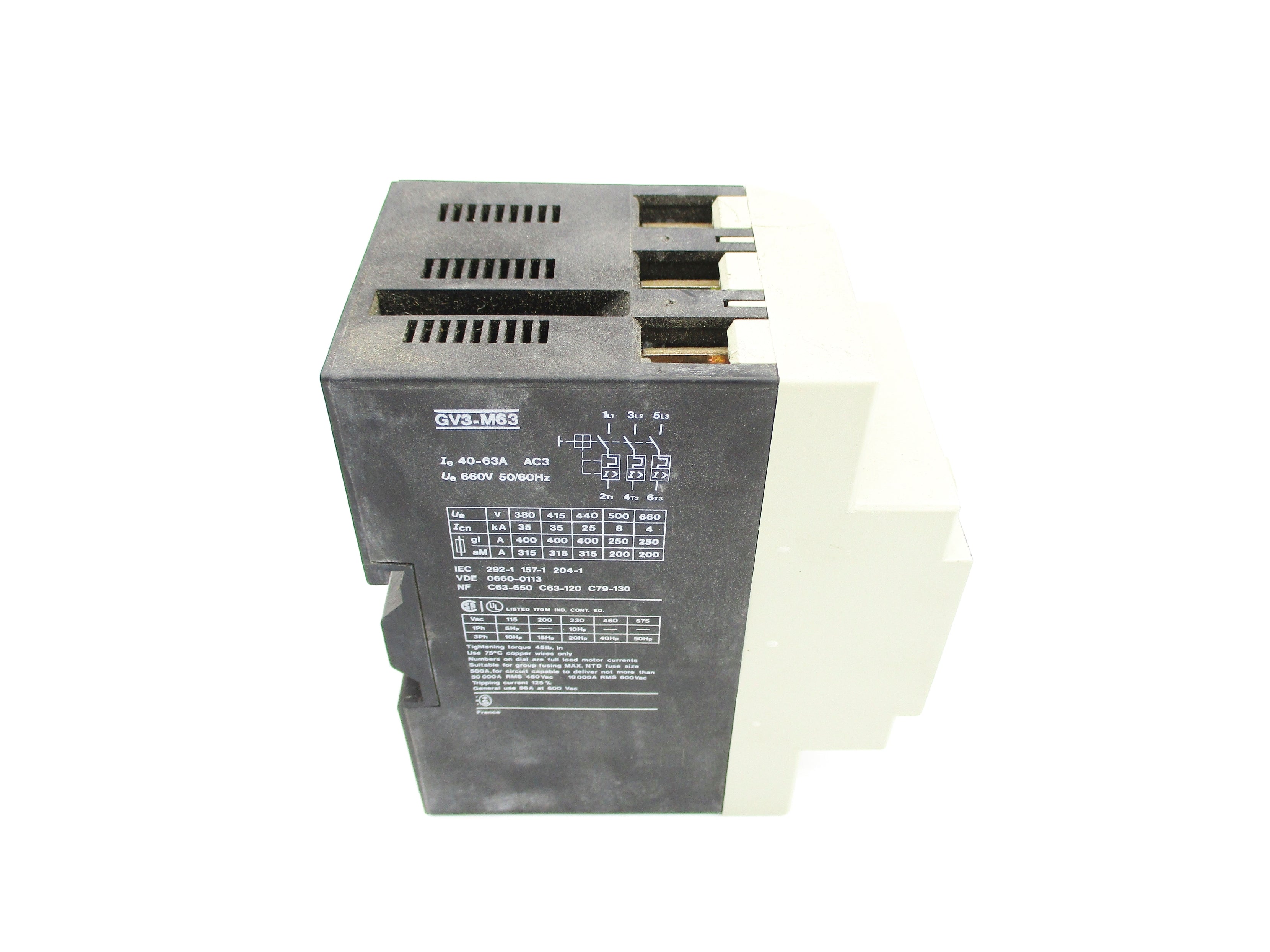 TELEMECANIQUE GV3-M63 660V 40-63A NSNP