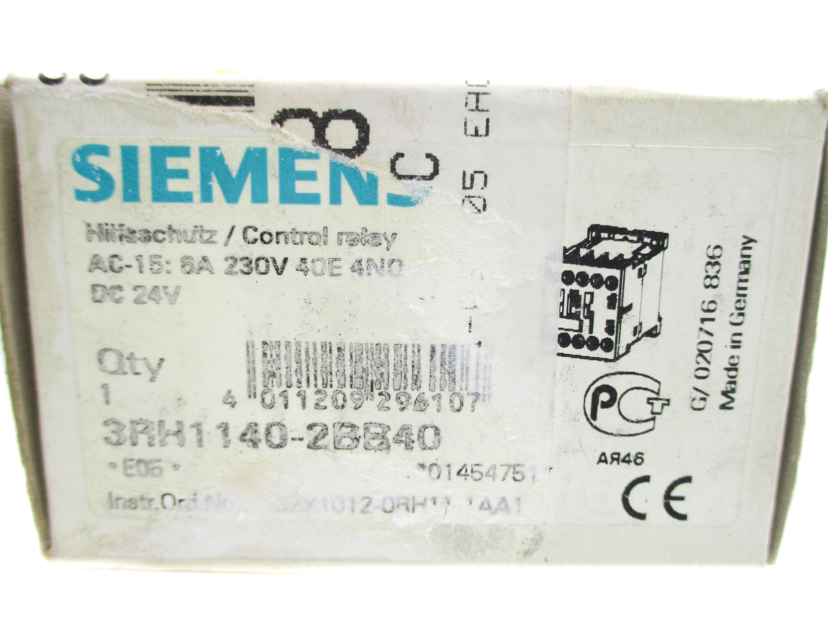 SIEMENS 3RH1140-2BB40 24VDC 6A NSMP