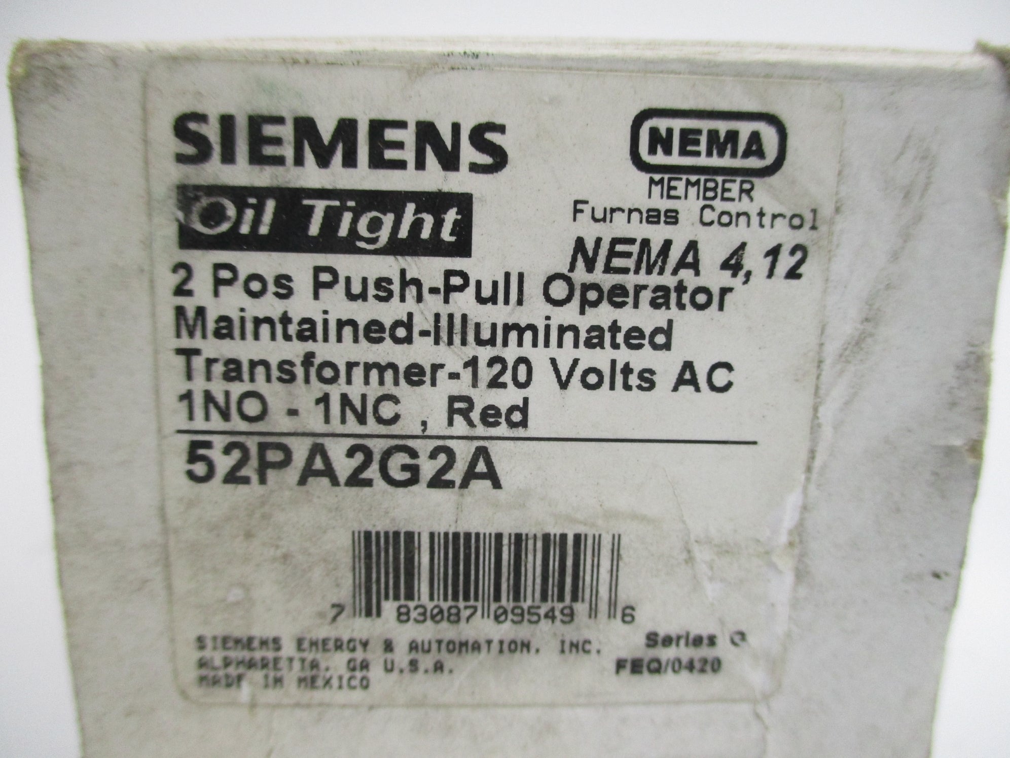SIEMENS 52PA2G2A SER. G NSMP
