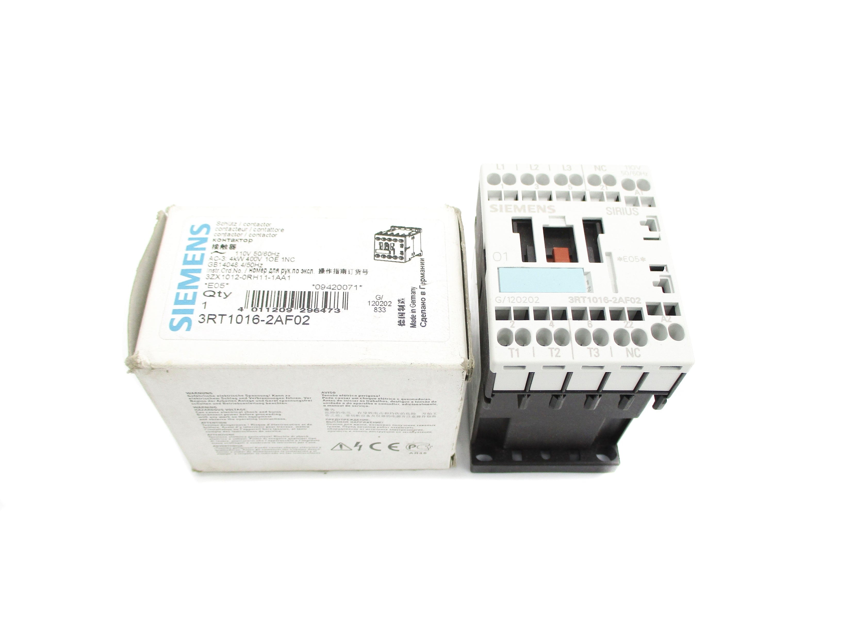 SIEMENS 3RT1016-2AF02 110V NSMP