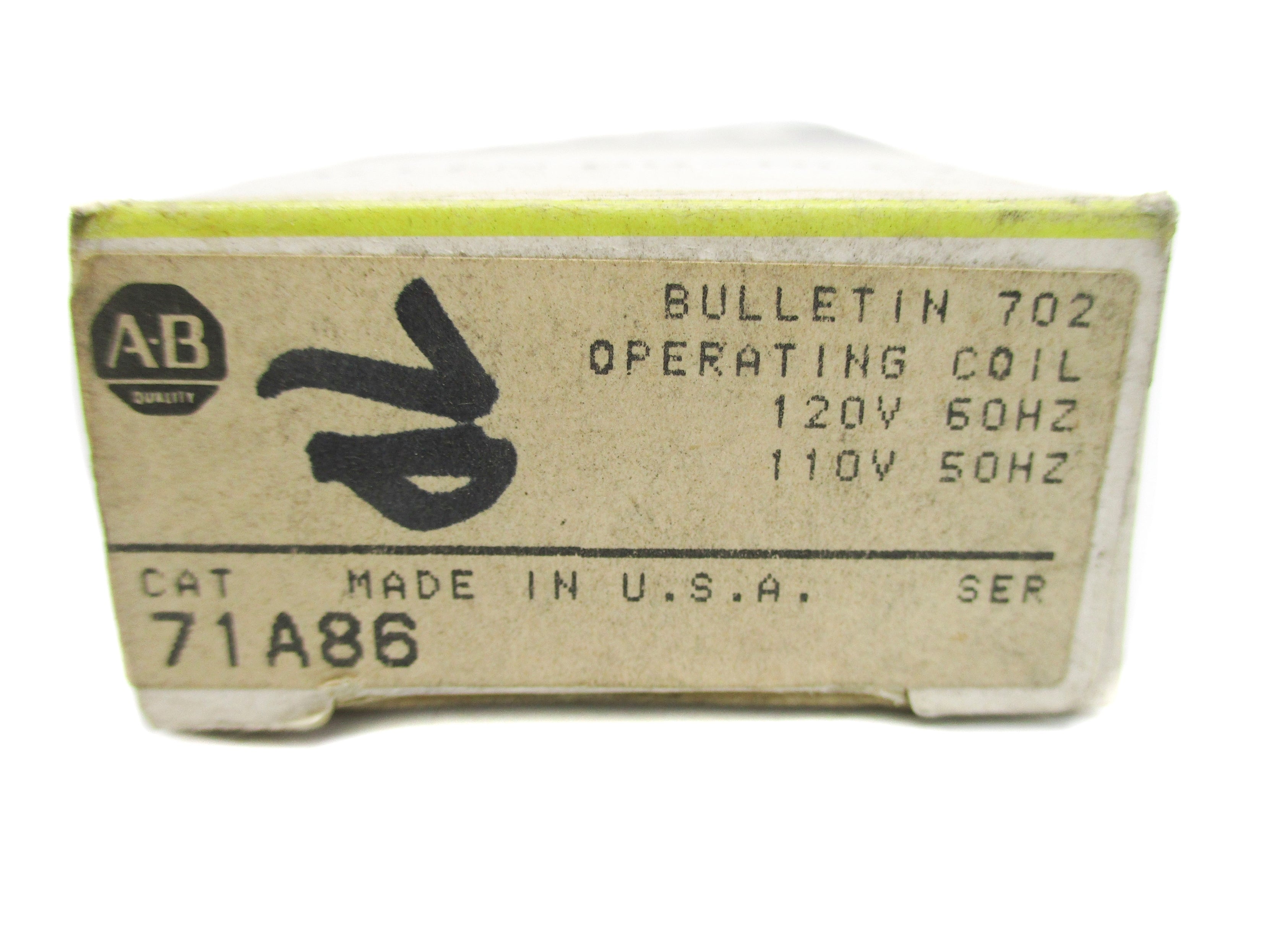 ALLEN BRADLEY 71A86 (BK/YL) NSMP
