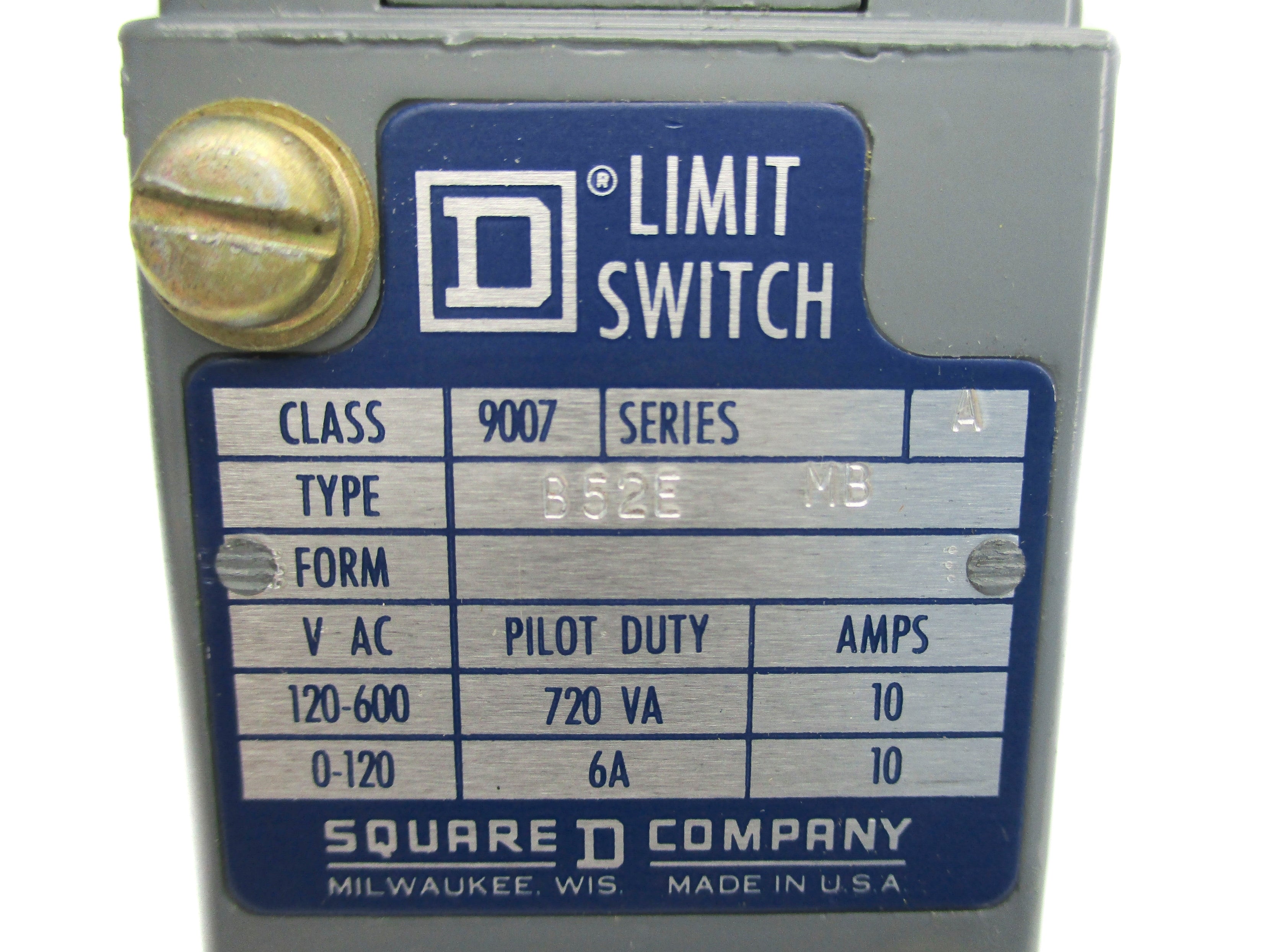 SQUARE D 9007B52E SER. A UNMP
