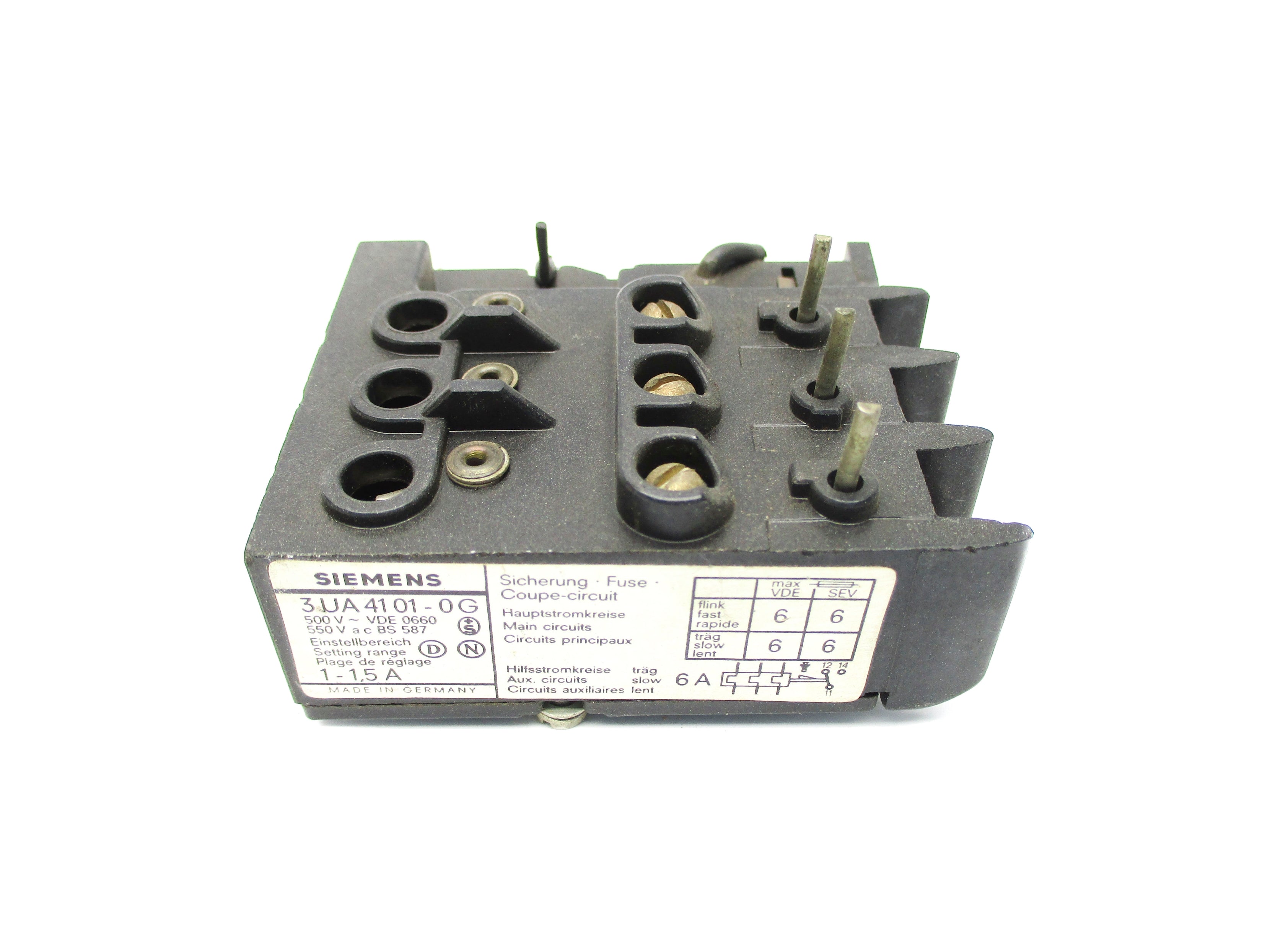 SIEMENS 3UA4101-0G 1-1.5A UNMP