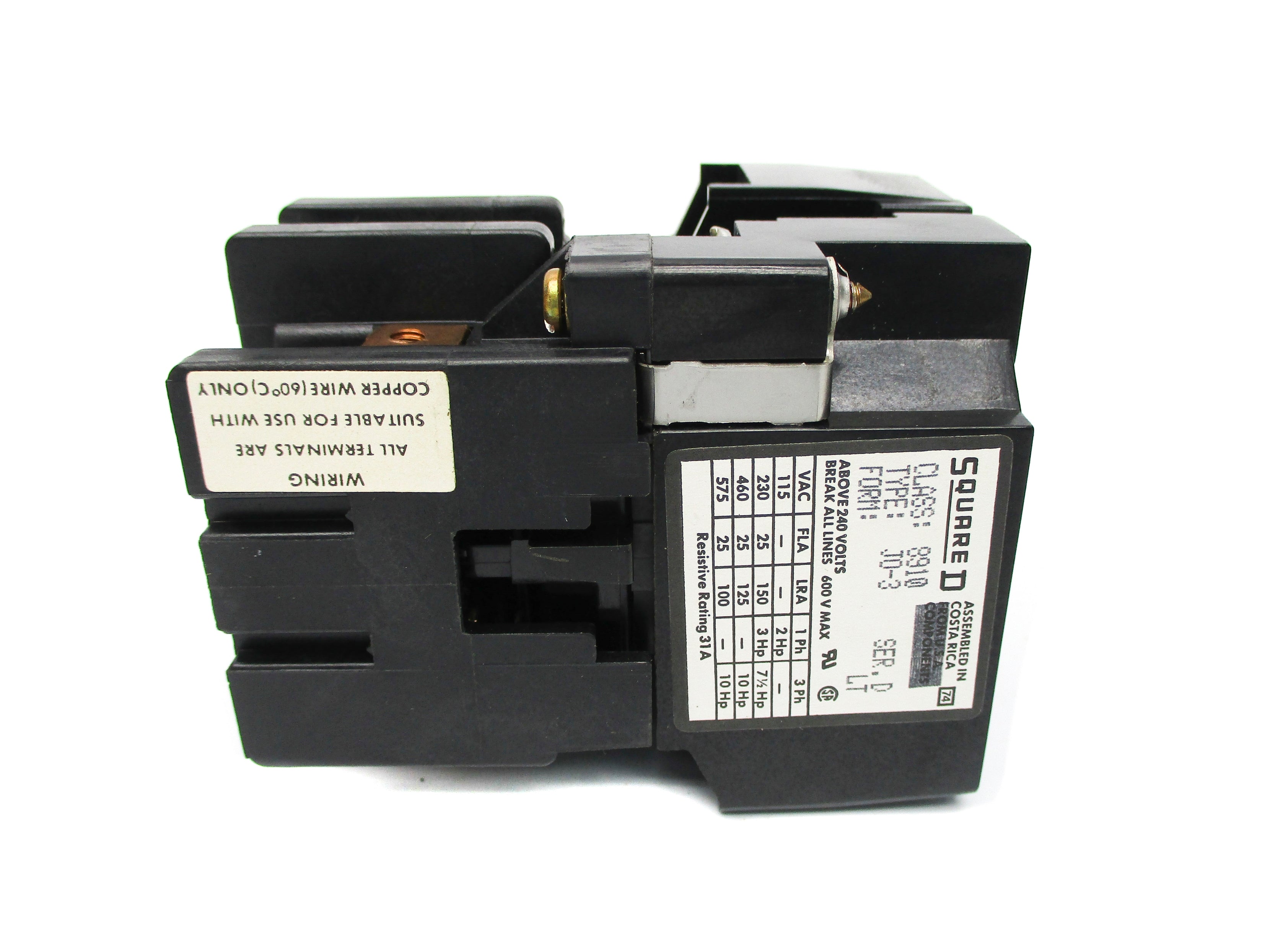 SQUARE D 8910JO3 SER. D 120V NSMP